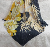 روسری نخ پنبه سیااسکارف زنانه