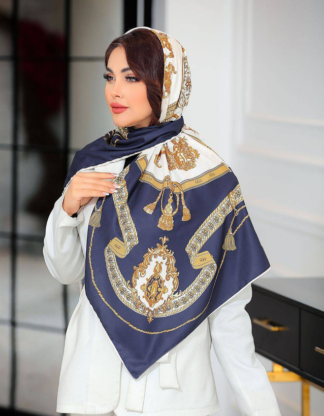 روسری زنانه ابریشم توییل قواره ۱۱۰