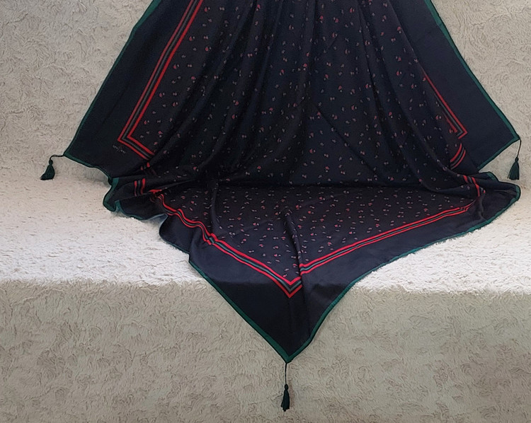 خرید آنلاین روسری سوپرنخ مشکی