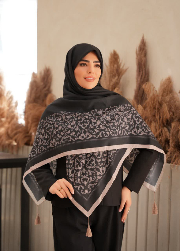 روسری زنانه سوپرنخ میس رز قواره ۱۴۰