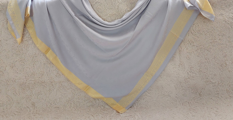 روسری نخ ژاکارد آبی