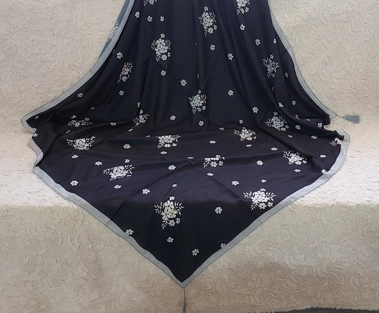 روسری نخی مشکی