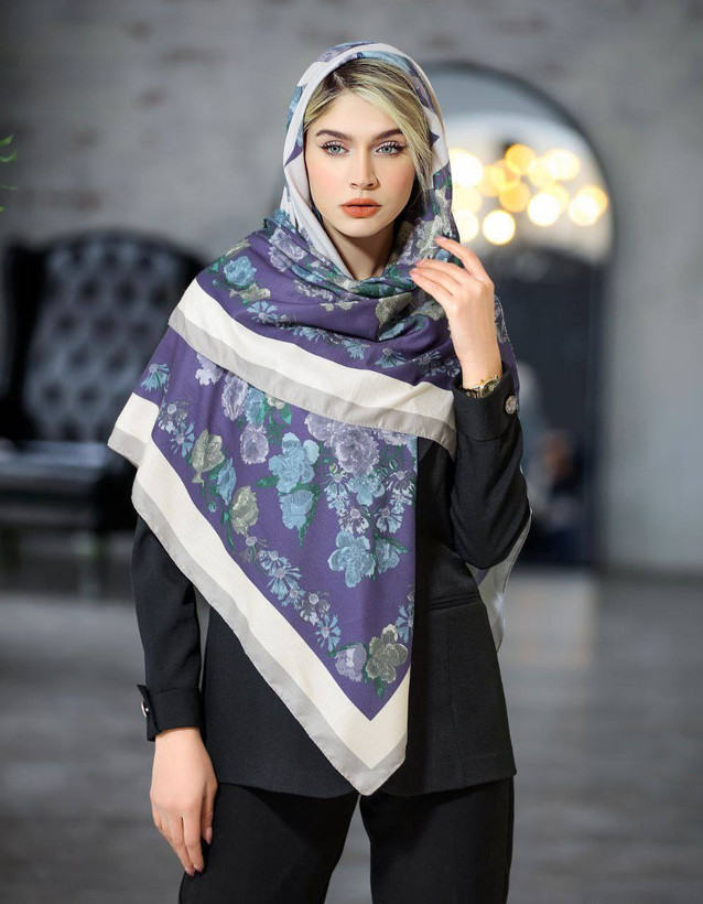 روسری زنانه نخی سیااسکارف قواره ۱۴۰