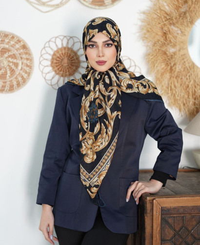 روسری زنانه نخ گارزا ژاکارد ویشا قواره ۱۴۰