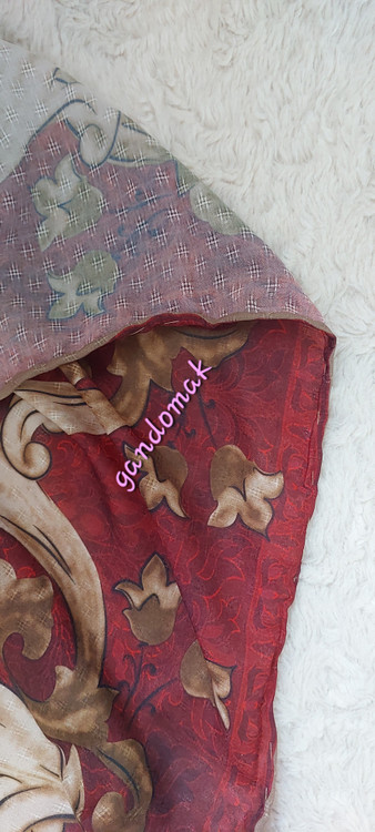 روسری نخ گارزا دور دست دوز