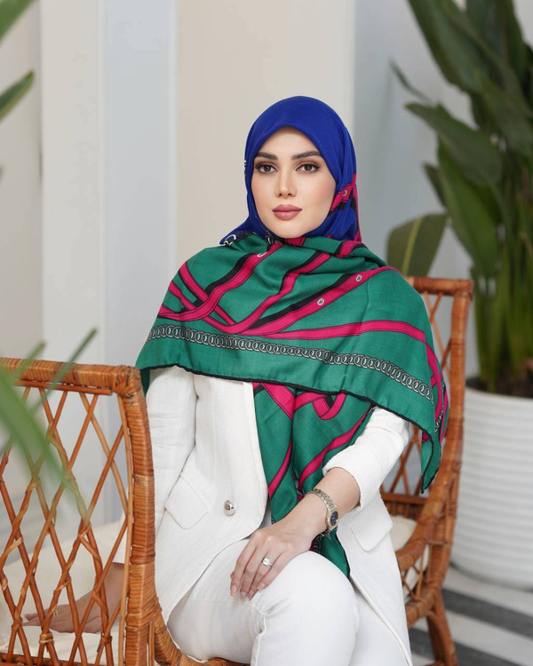 روسری زنانه نخ کشمیر پاییزه قواره ۱۳۵