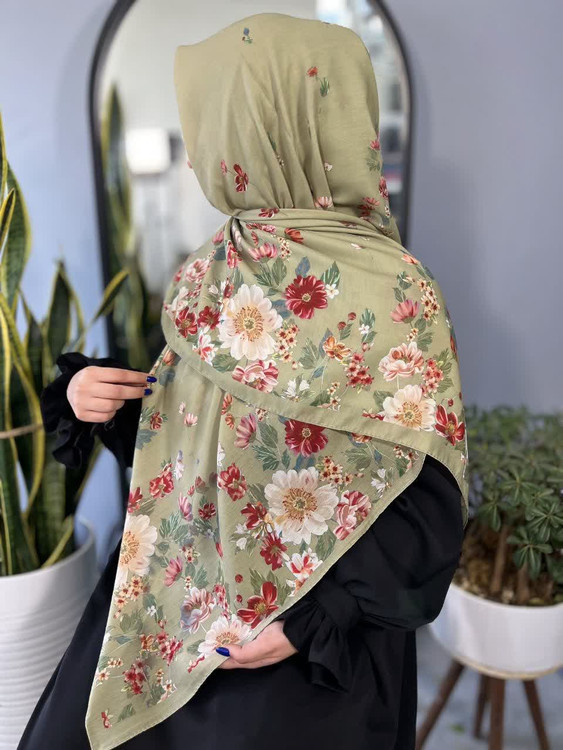 روسری سوپرنخ دوردوخت منگوله دار