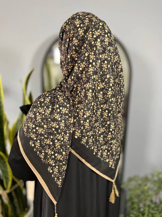 روسری گل گلی سوپر نخ