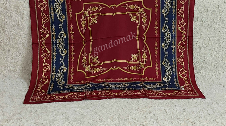 روسری زنانه ابریشم توییل کجراه آرامیس قواره ۹۰