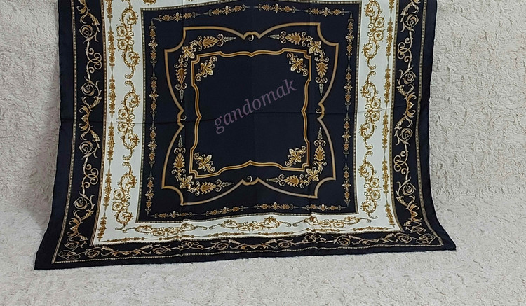 روسری زنانه ابریشم توییل کجراه آرامیس قواره ۹۰