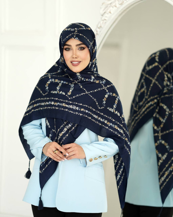 روسری نخی سیااسکارف چهارفصل