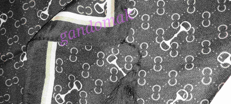 خرید روسری نخی سیااسکارف قواره ۱۳۵