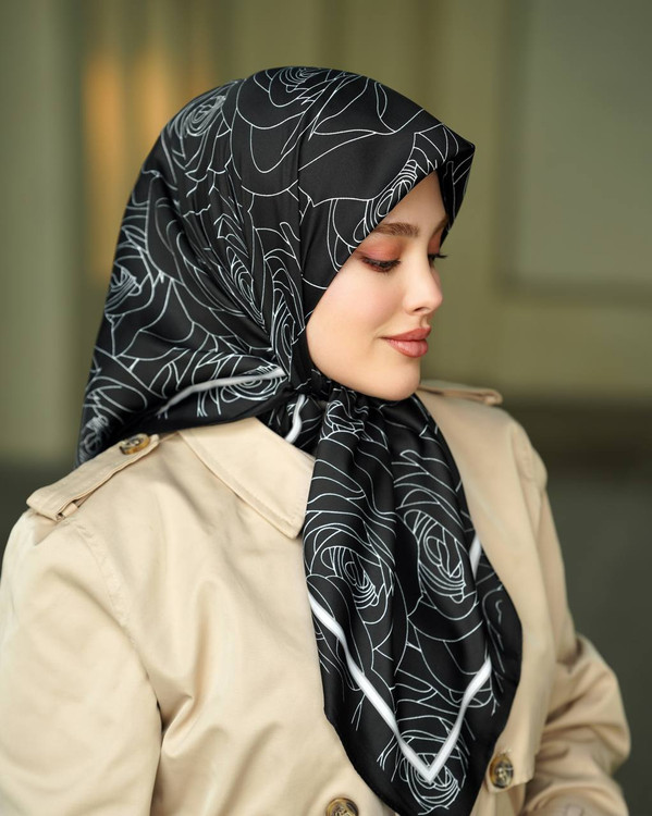 روسری زنانه ابریشم توییل دوردوخت