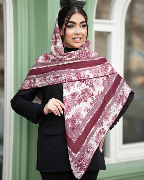 روسری زنانه ابریشم توییل