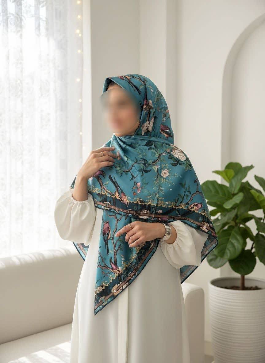 روسری کرپ نخ میس رز