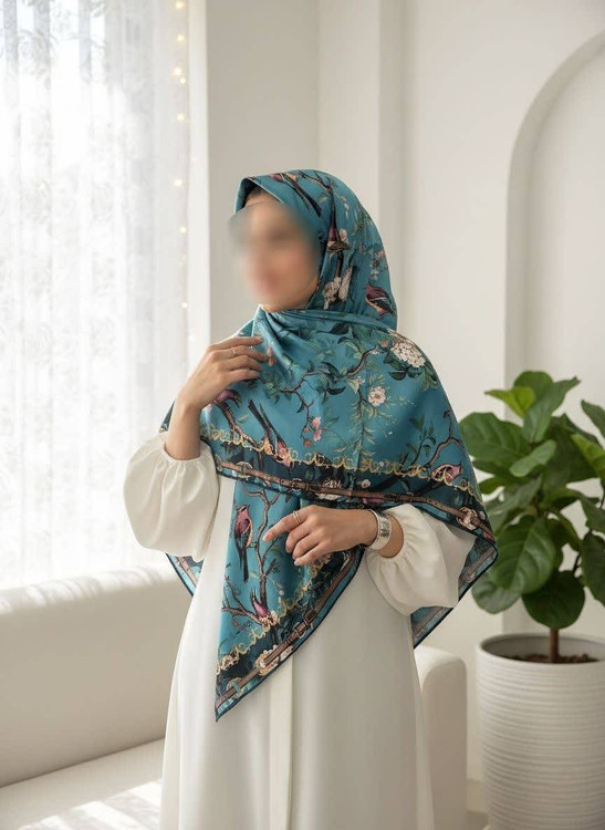 روسری کرپ نخ میس رز