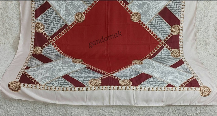 روسری نخی سیااسکارف طرح زنجیر