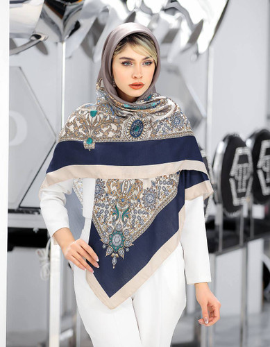 روسری زنانه نخی سیااسکارف قواره ۱۴۰