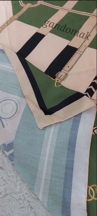 خرید آنلاین روسری نخی سیااسکارف