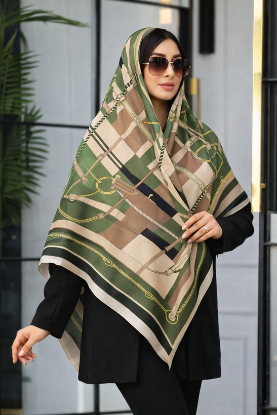 روسری زنانه نخی سیااسکارف قواره ۱۴۰
