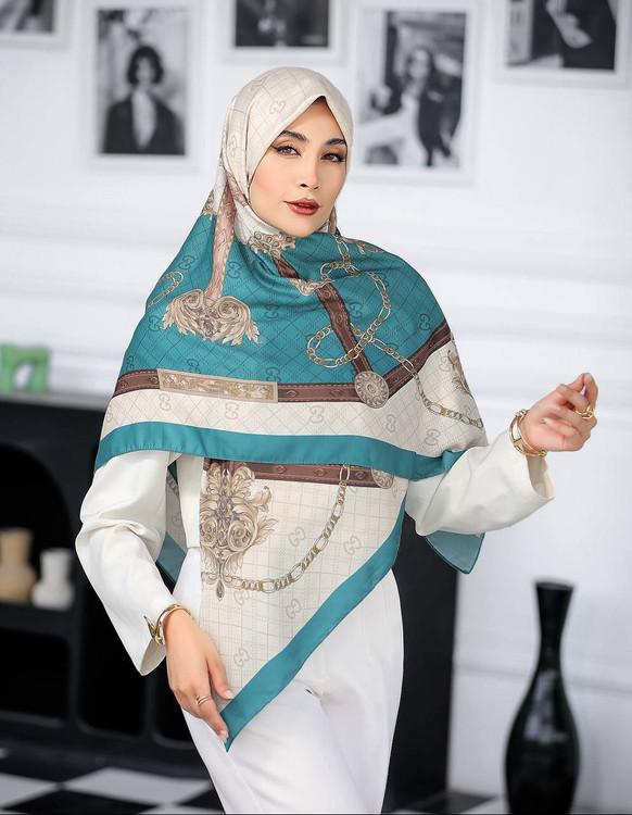 روسری زنانه نخی سیااسکارف قواره ۱۴۰