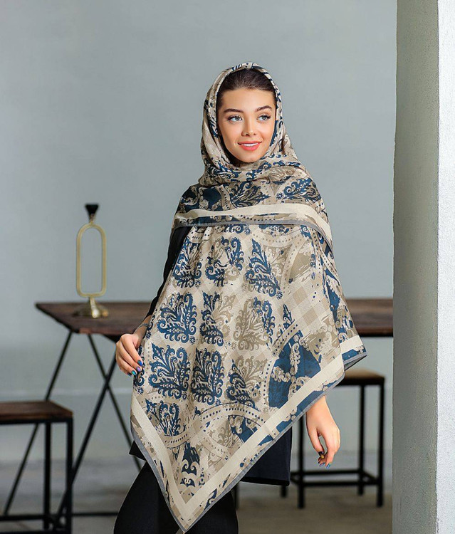 روسری زنانه نخی سیااسکارف قواره ۱۴۰