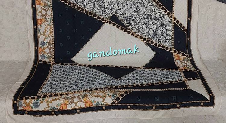 خرید آنلاین روسری نخی سیااسکارف