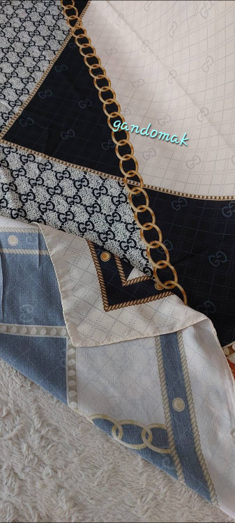 روسری نخی سیااسکارف دوردست زنجیری