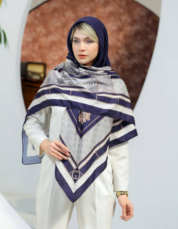 روسری زنانه نخی سیااسکارف قواره ۱۴۰