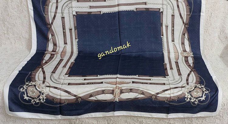 خرید آنلاین روسری نخی سرمه ای