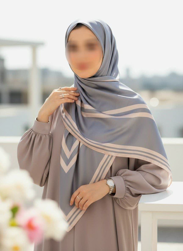 روسری ساتن صورتی _پنکیکی