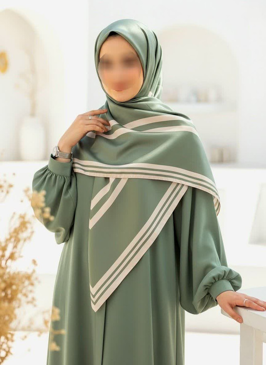 روسری ساتن سبز