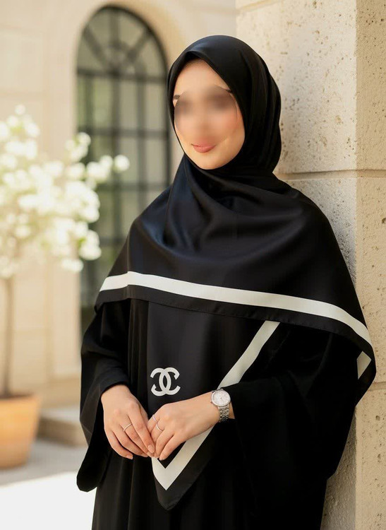 روسری ساتن مشکی