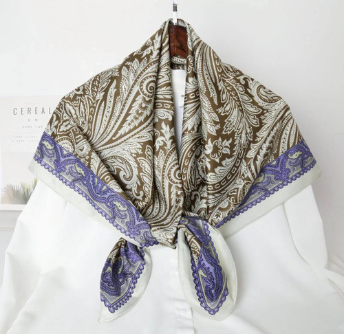 روسری زنانه ابریشم توییل وارداتی قواره ۹۰