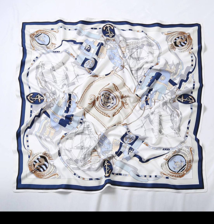 روسری زنانه ابریشم توییل وارداتی قواره ۹۰