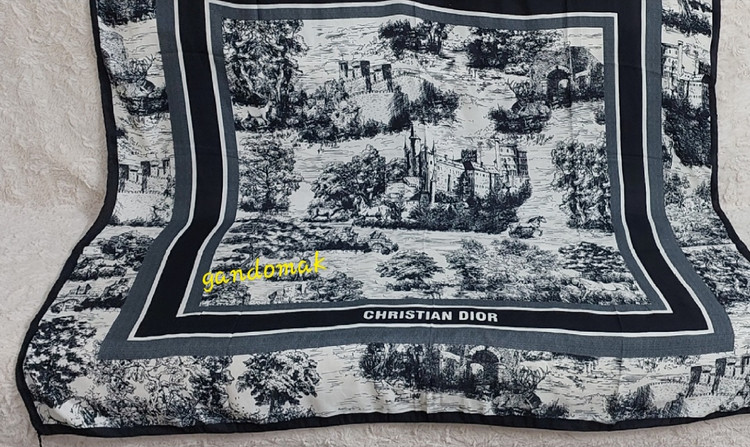 خرید روسری سفید مشکی