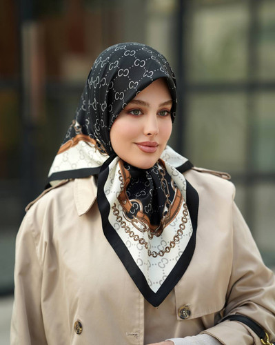 روسری زنانه ابریشم توییل وارداتی قواره ۹۰