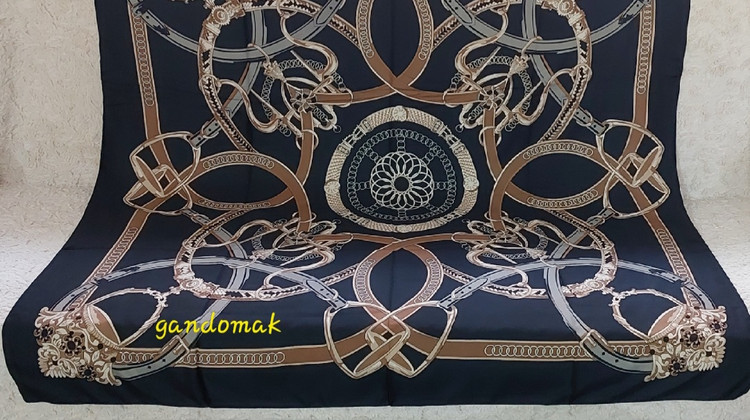 خرید آنلاین روسری مشکی_قهوه ای