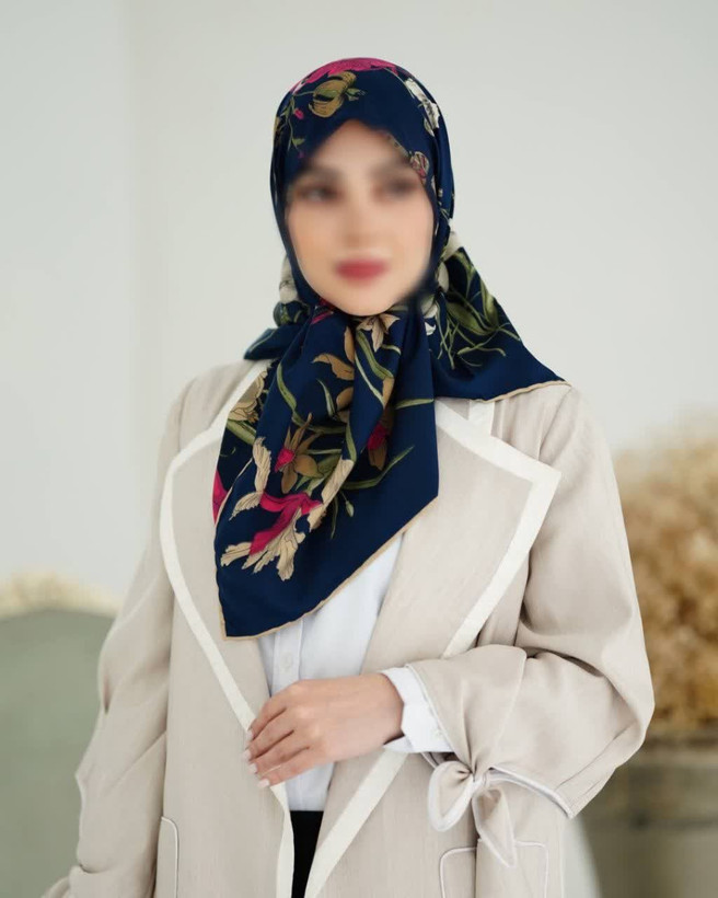 روسری زنانه ابریشم توییل قواره ۱۰۰