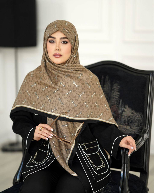 روسری زنانه نخی سیااسکارف چهارفصل قواره ۱۴۰