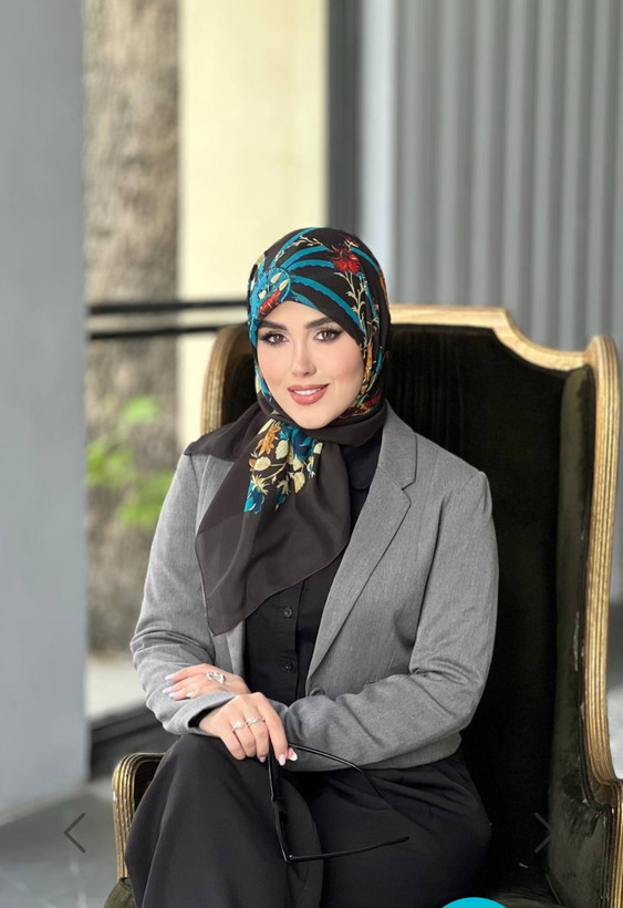 روسری زنانه حریر شیفون قواره ۹۰