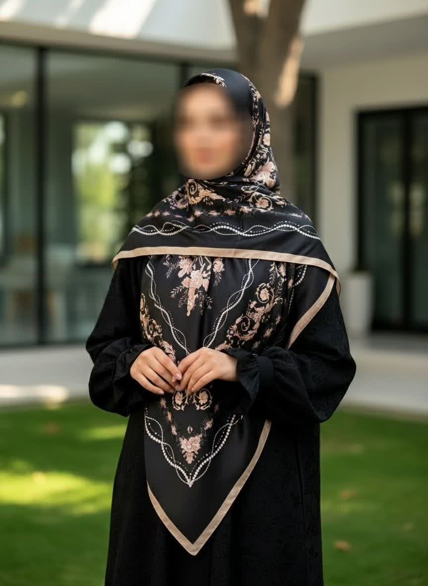 روسری زنانه ابریشم توییل میس رز قواره ۱۳۵(مجموعه اقتصادی)