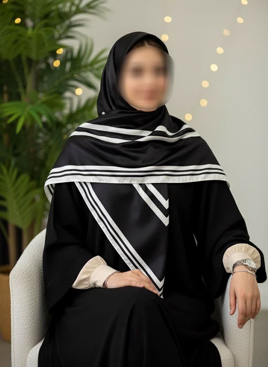 روسری زنانه ابریشم توییل میس رز قواره ۱۳۵