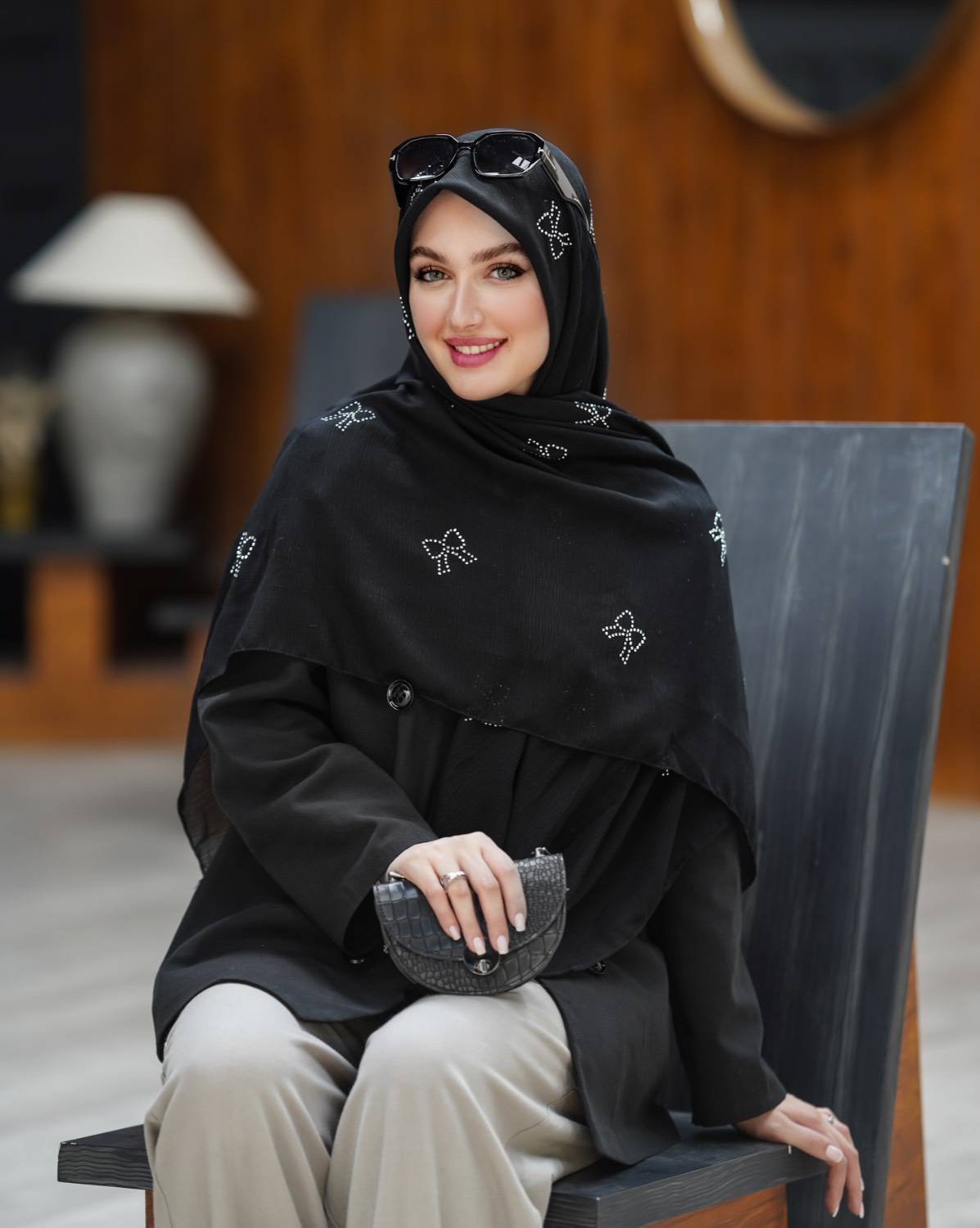 روسری زنانه درختی پاپیونی قواره ۱۳۵