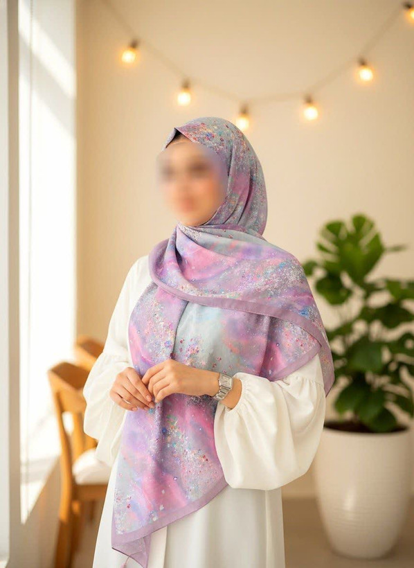 روسری زنانه سوپرنخ میس رز قواره ۱۴۰(مجموعه اقتصادی)