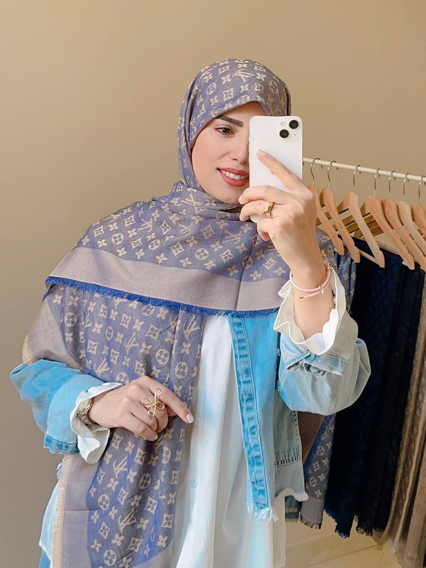 روسری نخ کشمیر پاییزه وارداتی زنانه قواره ۱۴۰