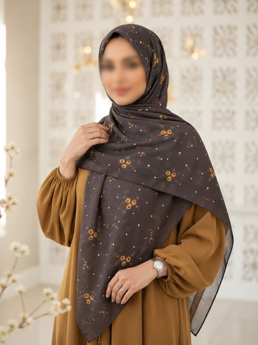 روسری سوپرنخ زنانه میس رز قواره ۱۴۰(مجموعه اقتصادی )
