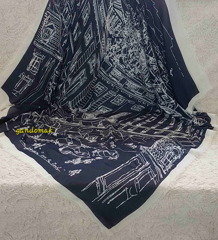 روسری نخ یونیک وارداتی زنانه قواره ۱۴۰