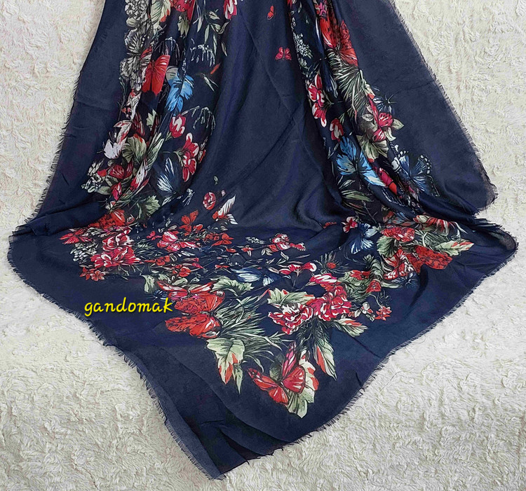روسری نخ یونیک زنانه وارداتی قواره ۱۳۰