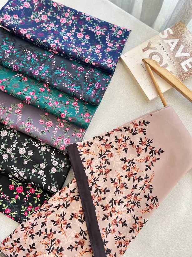 روسری سوپرنخ گلدار